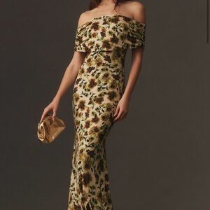 AFRM - McCall Off-the-Shoulder Stretch Mesh Maxi Dress